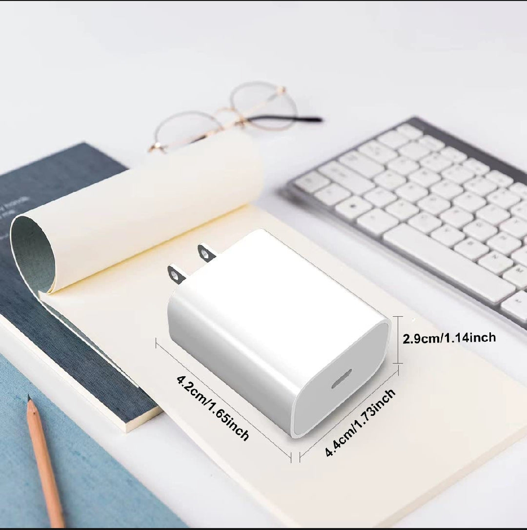 ZapVolt 20W Fast Charger – iPhone 15 USB-C Power Adapter